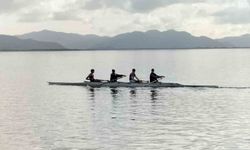 Köyceğiz'de yarıyıl tatili kürek okulu eğitimleri sürüyor