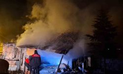 Kursun odunluk deposunda çıkan yangın korkuttu