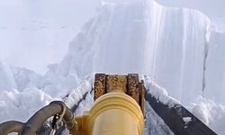 Malatya'da 1 buçuk metre karla mücadele kameralara yansıdı