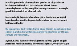 Mardin'de eğitime 1 gün ara verildi