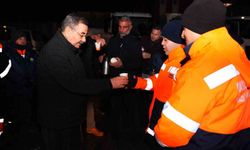 Odabaşı'dan karla mücadele ekiplerine ziyaret