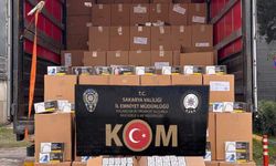 Otoyolda durdurulan tırda 6 milyon kaçak makaron ele geçirildi