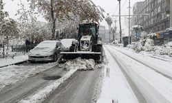 Şanlıurfa'da karla mücadele çalışmaları sürüyor
