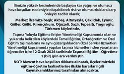 Sinop'ta taşımalı eğitime kar engeli