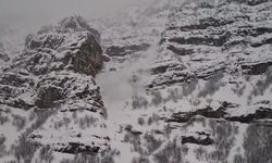 Şırnak'ta çığ düşme anı kamerada