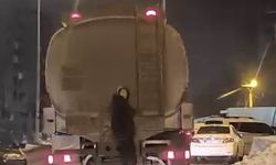 Tanker arkasında tehlikeli yolculuk