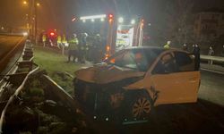 Tekirdağ'da alkollü sürücü aydınlatma direğine çarptı