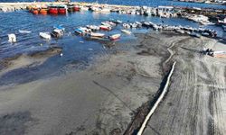 Tekirdağ'da deniz çekildi