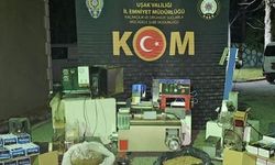 Uşak'ta çok sayıda kaçak makaron ve tütün ele geçirildi