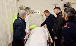 Vali Aydoğdu'dan yaralı polis memurlarına hastane ziyareti