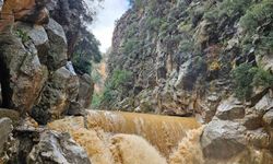 Yoğun yağışlar Gökbük Kanyonu'nun su debisini artırdı