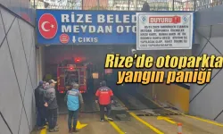 Rize’de otoparkta yangın paniği