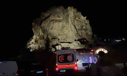 60 metrelik Uçhisar Kalesi'nde hayat kurtaran dayanışma