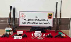 Aksaray'da jandarmadan uyuşturucu ve kaçak silah operasyonu: 7 gözaltı