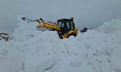 Aydınlar beldesinde karla mücadele çalışması