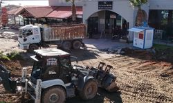 Ayvalık Deniz Hudut Kapısı önünde meydan düzenlemesi başlatıldı