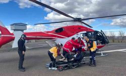 Bingöl'de helikopter ambulans diyaliz hastası havalandı