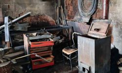 Bolu'da demir doğrama dükkanında yangın çıktı