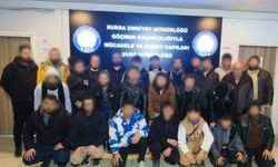 Bursa'da göçmen kaçakçılığına darbe: 29 yabancı uyruklu şahıs yakalandı