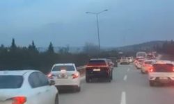 Bursa'da yoğun trafikte, fermuar sistemi takdir topladı