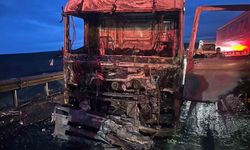 Çekici yanarak kullanılamaz hale geldi