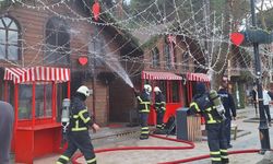 Depo olarak kullanılan kulübede yangın