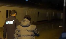 Gaziantep'te yoğun yağış sonrası geçici yaşam alanı boşaltıldı