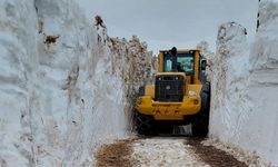 Kar kalınlığının 4 metreyi bulduğu Yüksekova'da kar savaşçılarının zorlu mesaisi