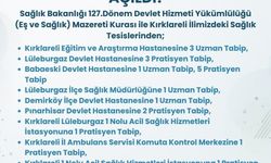 Kırklareli'ne 21 hekim kadrosu tahsis edildi