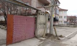 Kontrolden çıkan otomobil ters dönerek demir kapıyı kırıp bahçeye girdi