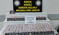 Konya polisinden zehir sevkiyatına darbe: Binlerce hap ele geçirildi
