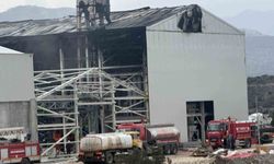 Milas'ta fabrika inşaatındaki yangın kontrol altına alındı