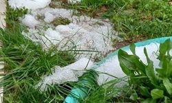 Ortaca'da kuvvetli yağışın ardından dolu etkili oldu