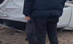 Otomobil takla attı, sürücü kazadan yara almadan kurtuldu