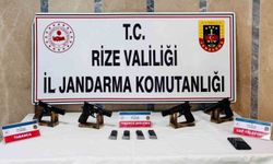 Rize'de ruhsatsız silah operasyonu: 1 gözlatı