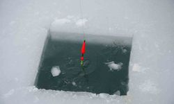 Sadak Baraj Gölü buz tuttu