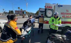 Samsun'da devrilen motosikletin sürücüsü yaralandı