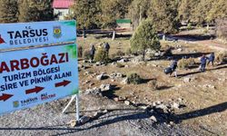 Tarsus'ta piknik sonrası doğa temizliği