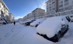 Van'da kış mevsiminin son günlerinde kar bereketi