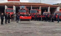 Vefat eden itfaiye personeli için cenaze töreni düzenlendi