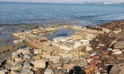 Yağışlar sonrası Kuşadası'nda tarih gün yüzüne çıktı