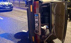 Yozgat'ta otomobil yan yattı, 3 kişi yaralandı