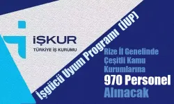 İŞKUR Rize'de İUP kapsamında 970 kişi alacak