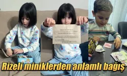 Rizeli miniklerden anlamlı bağış