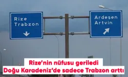 Rize’nin Nüfusu Geriledi, Doğu Karadeniz’de Sadece Trabzon Arttı