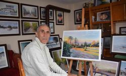 55 yıldır en yakın arkadaşı resim tuvali oldu