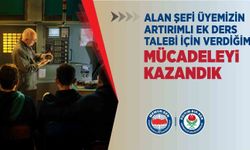 Alan şefi öğretmen artırımlı ek ders mücadelesini kazandı