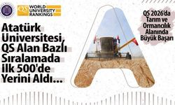 Atatürk Üniversitesi, QS alan bazlı sıralamada ilk 500'de yerini aldı