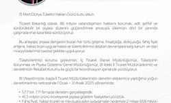 Bakan Bolat'tan Dünya Tüketici Hakları Günü mesajı