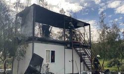 Bodrum'da konteyner yangını